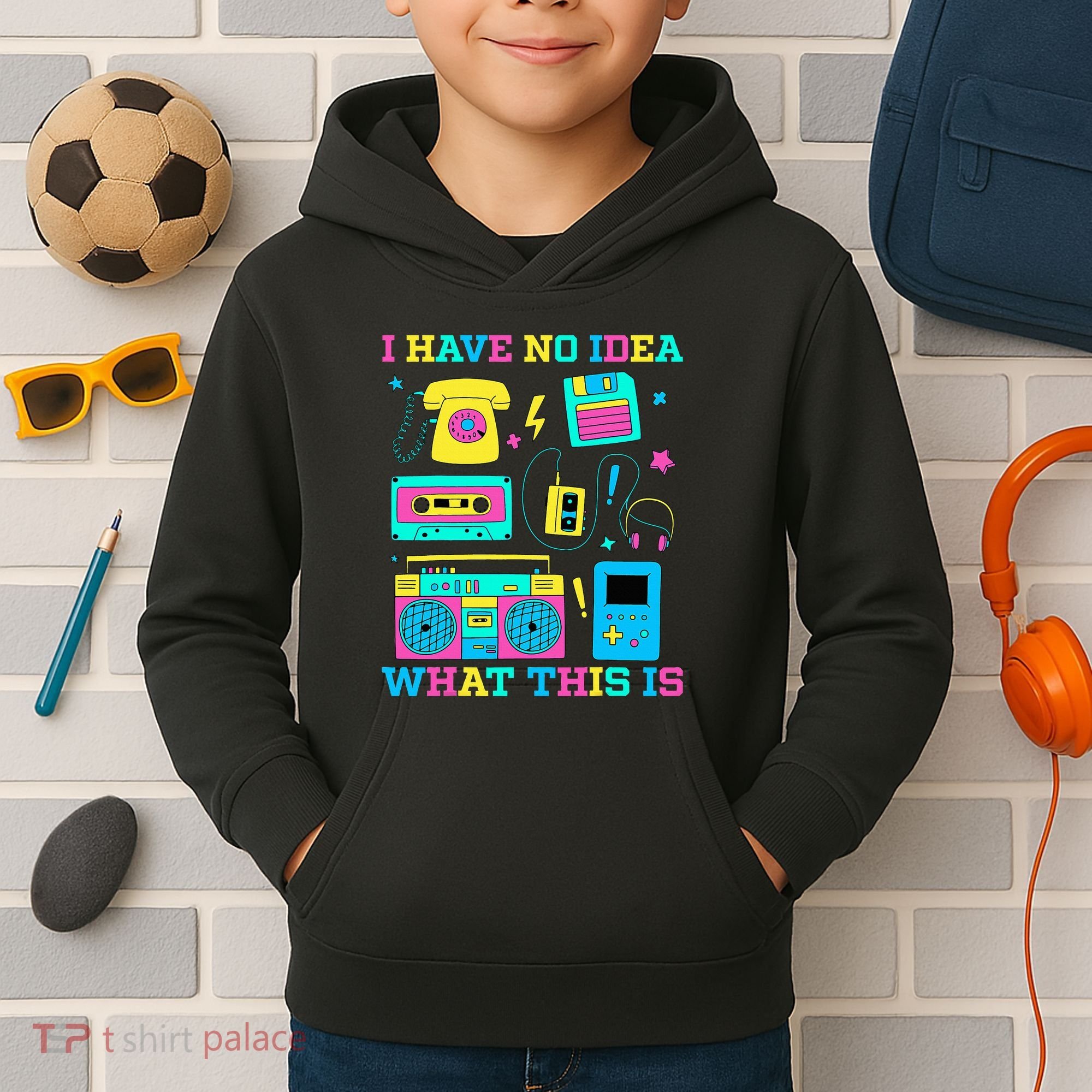 I Have No Idea What This Is 70s 80s 90s Outfit Kids Hoodie