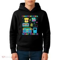 I Have No Idea What This Is 70s 80s 90s Outfit Kids Hoodie thumb 4