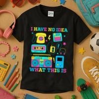 I Have No Idea What This Is 70s 80s 90s Outfit Kids T-Shirt thumb 3