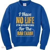 I Have No Life IM Studying For The Bar Exam Funny Cute Gift Kids Sweatshirt thumb 0