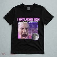 I Have Never Been To The Moon Dank Meme Cursed Funny Cringe T-Shirt thumb 5