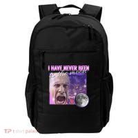 I Have Never Been To The Moon Dank Meme Cursed Funny Cringe Backpack thumb 0
