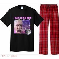 I Have Never Been To The Moon Dank Meme Cursed Funny Cringe Pajama Set thumb 0