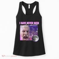 I Have Never Been To The Moon Dank Meme Cursed Funny Cringe Women's Tank Top thumb 0