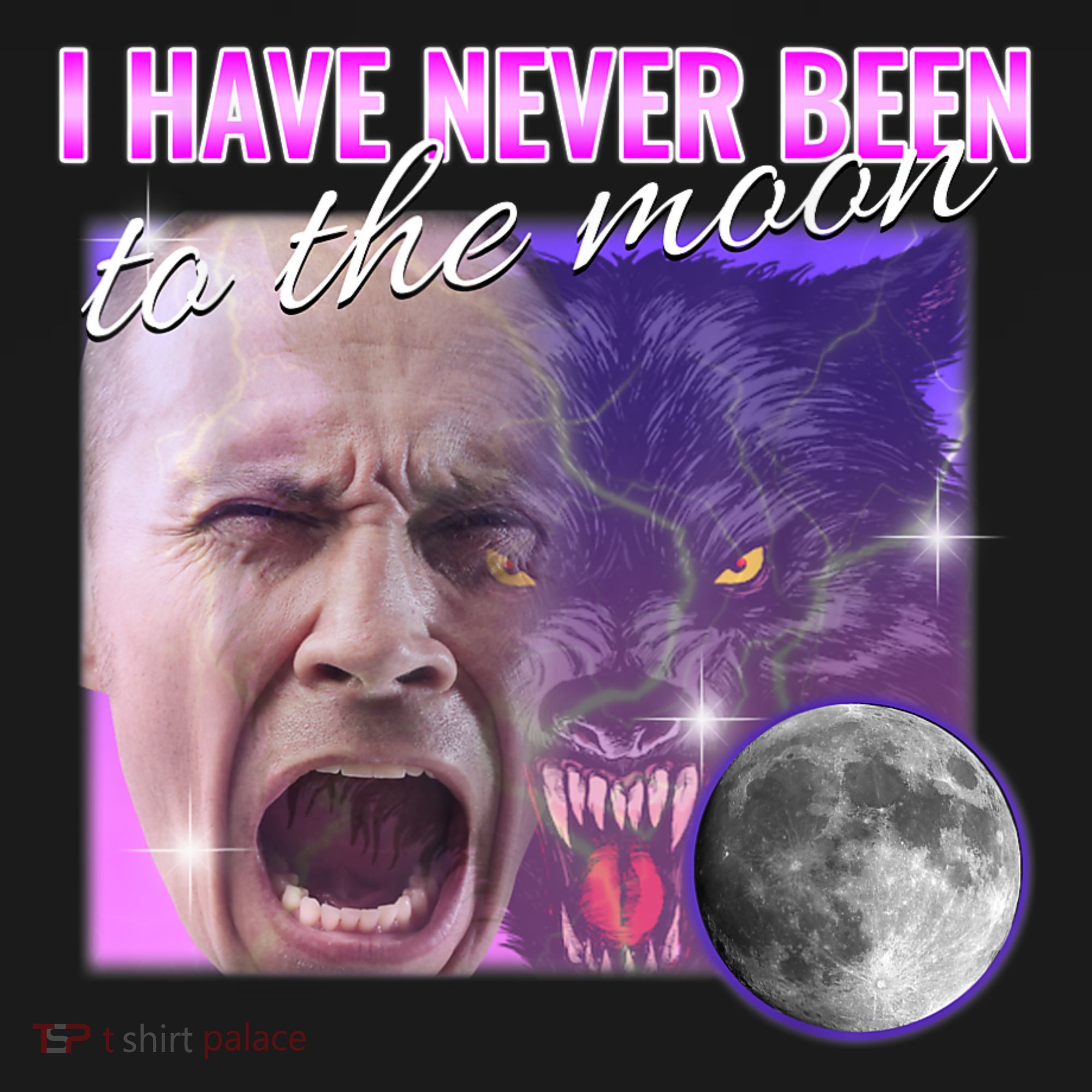I Have Never Been To The Moon Dank Meme Cursed Funny Cringe Women's Tank Top