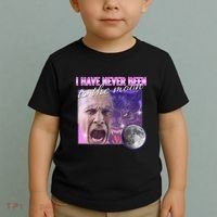 I Have Never Been To The Moon Dank Meme Cursed Funny Cringe Toddler T-Shirt thumb 2