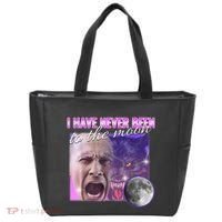I Have Never Been To The Moon Dank Meme Cursed Funny Cringe Tote Bag thumb 0