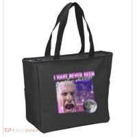 I Have Never Been To The Moon Dank Meme Cursed Funny Cringe Tote Bag thumb 2