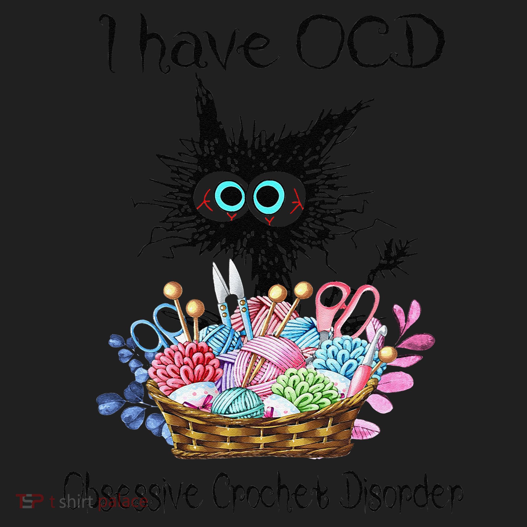 I Have OCD Obsessive Crochet Disorder Funny Cat Beanie