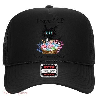 I Have OCD Obsessive Crochet Disorder Funny Cat Hat
