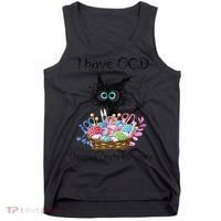 I Have OCD Obsessive Crochet Disorder Funny Cat Tank Top thumb 0