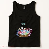 I Have OCD Obsessive Crochet Disorder Funny Cat Tank Top thumb 2