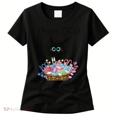 I Have OCD Obsessive Crochet Disorder Funny Cat Women's T-Shirt