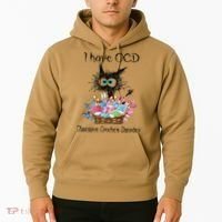 I Have OCD Obsessive Crochet Disorder Funny Cat Hoodie thumb 2