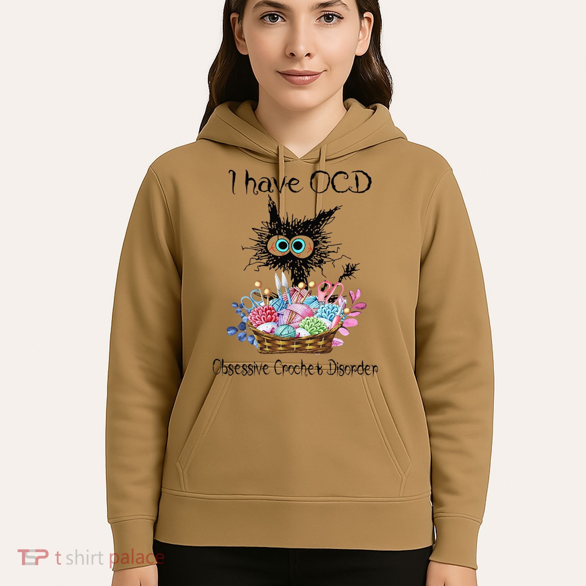 I Have OCD Obsessive Crochet Disorder Funny Cat Hoodie