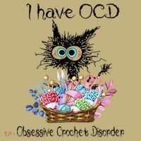 I Have OCD Obsessive Crochet Disorder Funny Cat Mousepad thumb 1