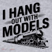 I Hang Out With Models Conductor Model Train Railway Women's Sweatshirt thumb 2