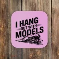 I Hang Out With Models Conductor Model Train Railway Coaster thumb 0