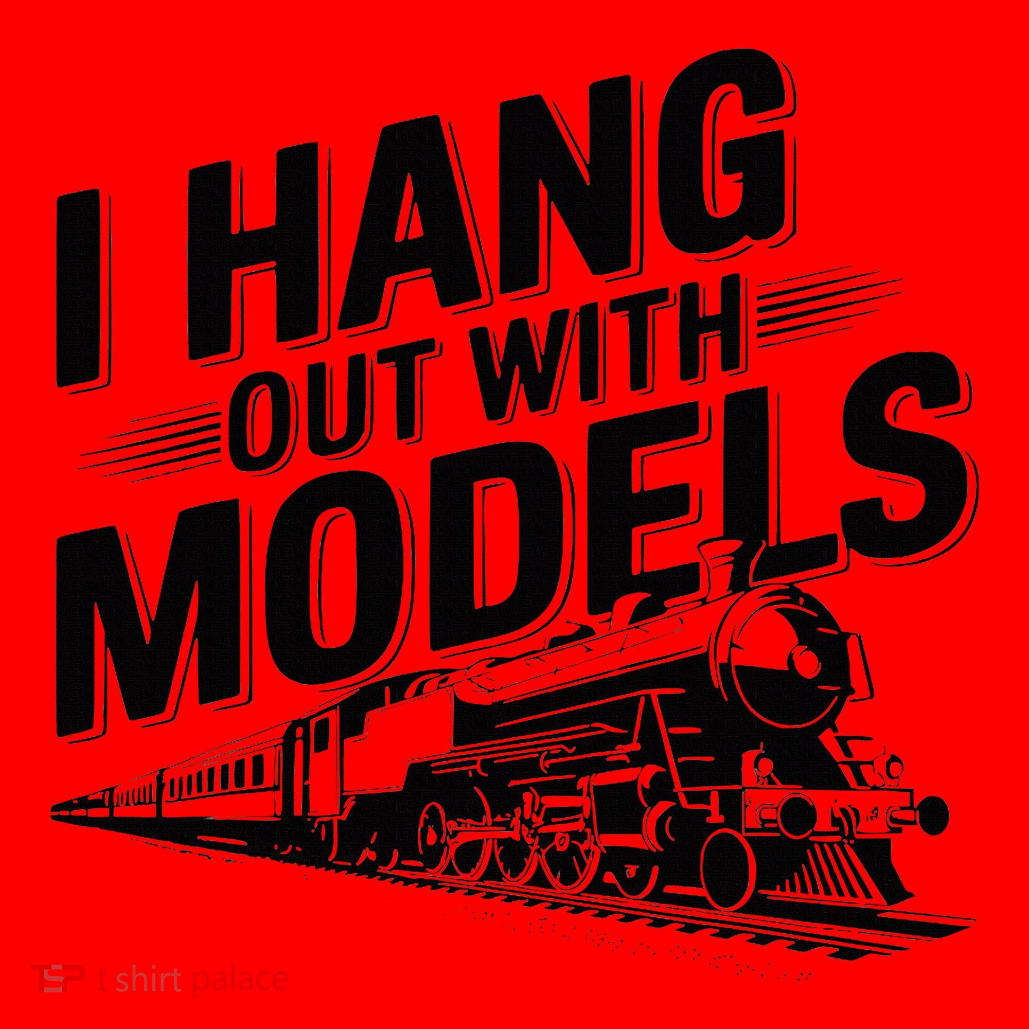 I Hang Out With Models Conductor Model Train Railway Santa Hat