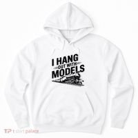 I Hang Out With Models Conductor Model Train Railway Hoodie thumb 0
