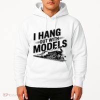 I Hang Out With Models Conductor Model Train Railway Hoodie thumb 2