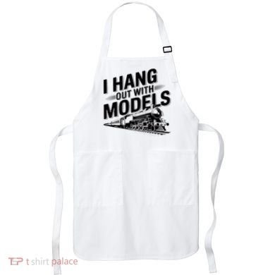 I Hang Out With Models Conductor Model Train Railway Apron