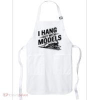 I Hang Out With Models Conductor Model Train Railway Apron thumb 0