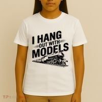 I Hang Out With Models Conductor Model Train Railway T-Shirt thumb 4