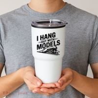 I Hang Out With Models Conductor Model Train Railway Tumbler thumb 2