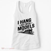 I Hang Out With Models Conductor Model Train Railway Women's Tank Top thumb 0