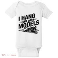 I Hang Out With Models Conductor Model Train Railway Baby Bodysuit thumb 0