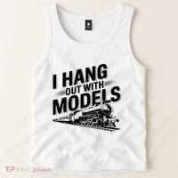 I Hang Out With Models Conductor Model Train Railway Tank Top thumb 2