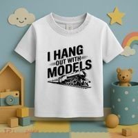 I Hang Out With Models Conductor Model Train Railway Toddler T-Shirt thumb 3