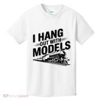 I Hang Out With Models Conductor Model Train Railway Kids T-Shirt thumb 0