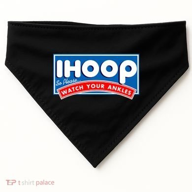 ihoop I Hoop So Please Watch Your Ankles Funny Basketball USA-Made Doggie Bandana