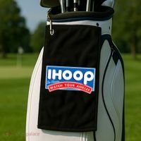 ihoop I Hoop So Please Watch Your Ankles Funny Basketball Golf Towel thumb 2