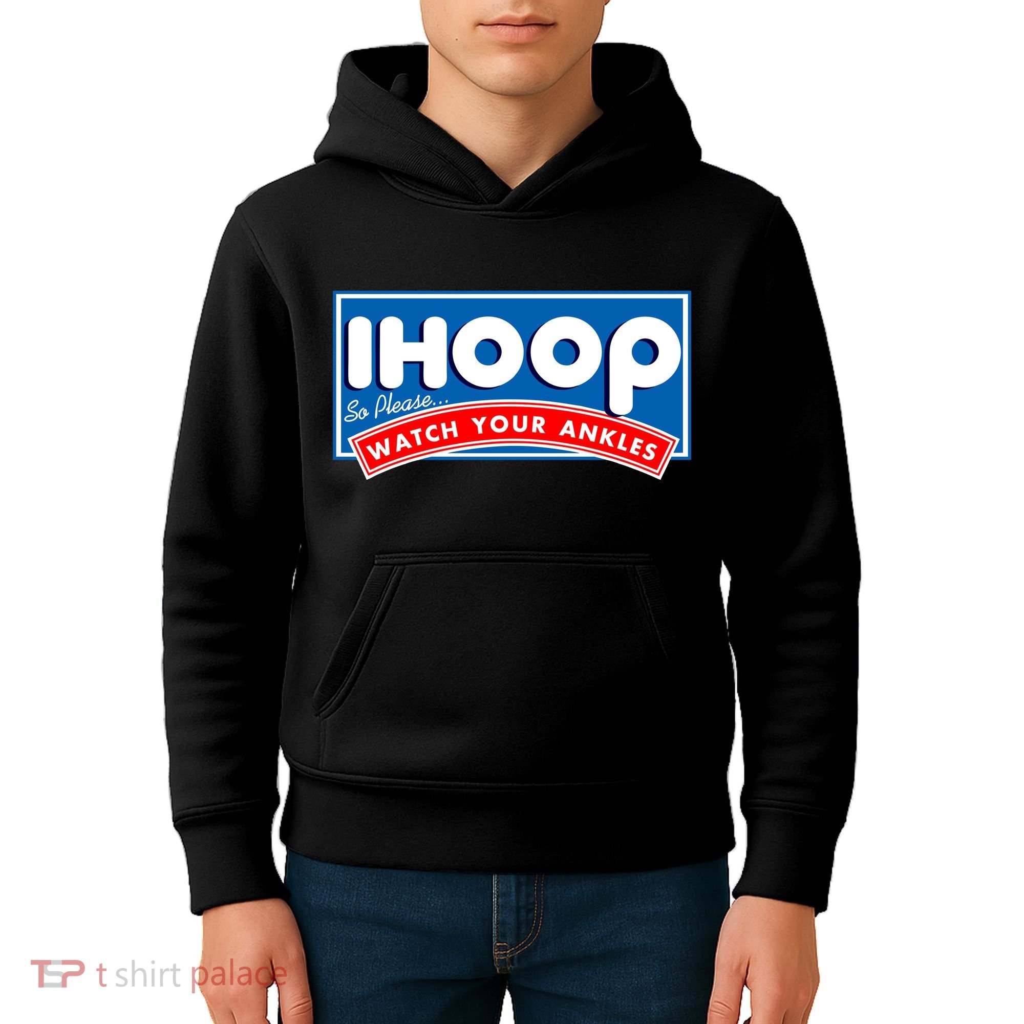 ihoop I Hoop So Please Watch Your Ankles Funny Basketball Kids Hoodie