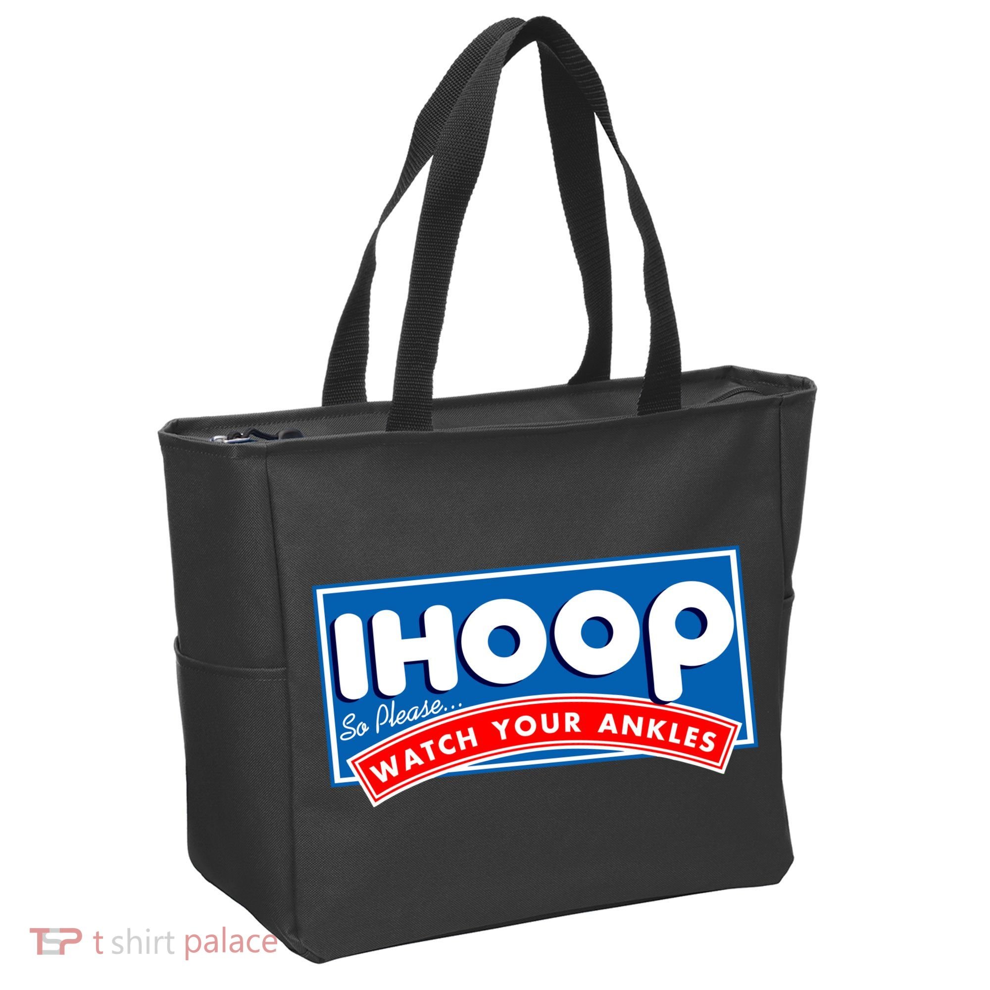 ihoop I Hoop So Please Watch Your Ankles Funny Basketball Tote Bag
