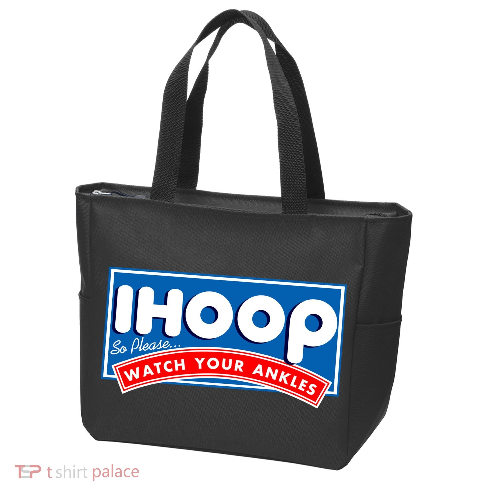 ihoop I Hoop So Please Watch Your Ankles Funny Basketball Tote Bag