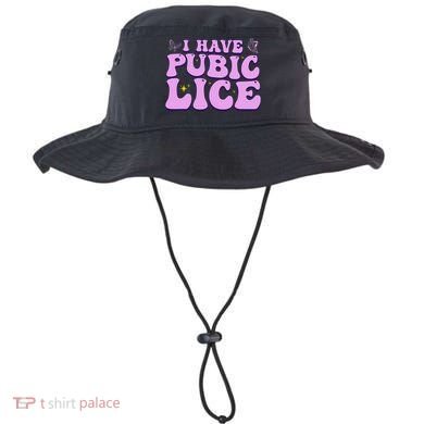 I Have Pubic Lice Funny Retro Offensive Inappropriate Bucket Hat