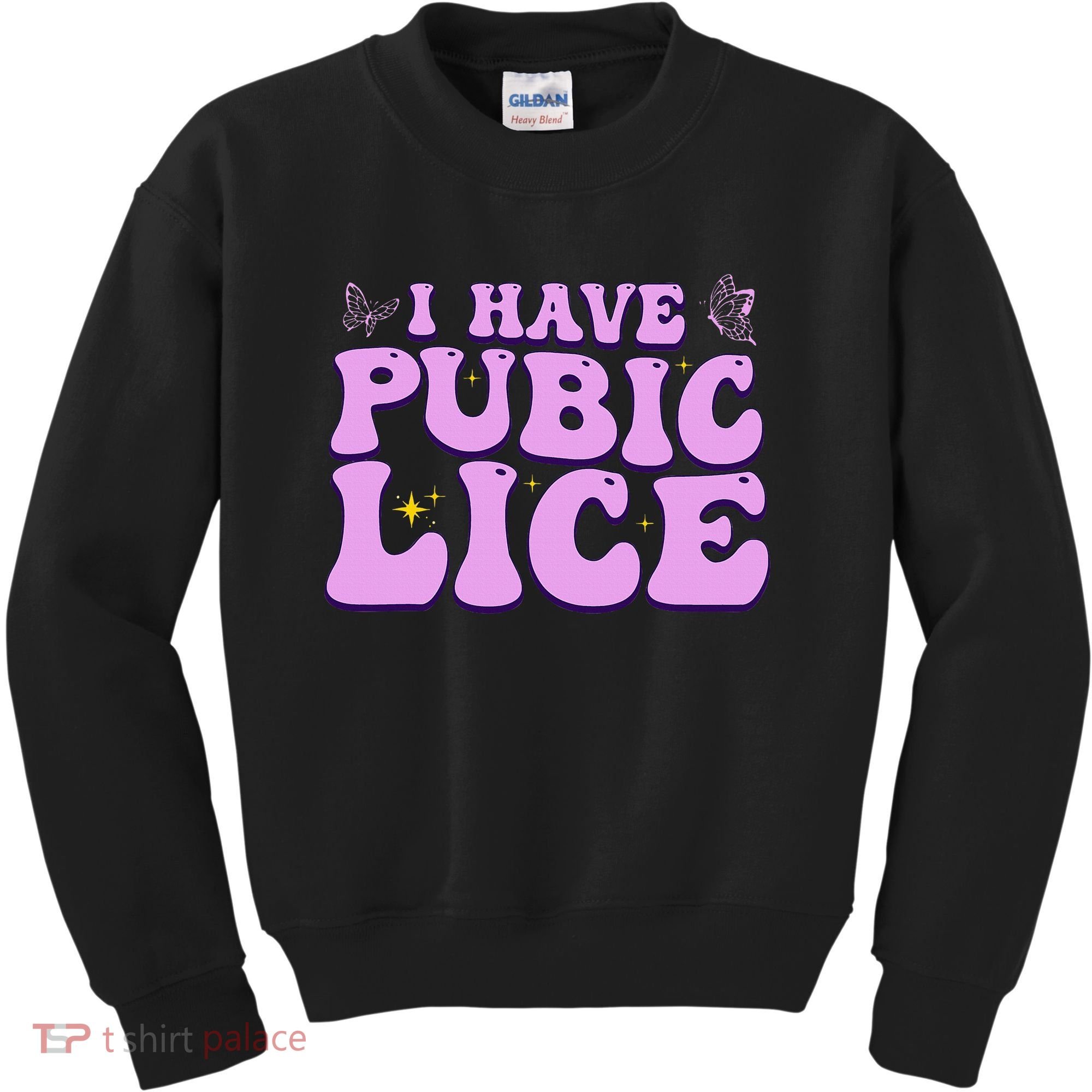 I Have Pubic Lice Funny Retro Offensive Inappropriate Kids Sweatshirt