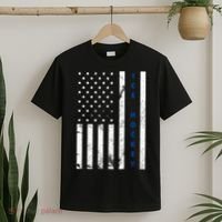 Ice Hockey Proud Usa Flag Vintage Ice Hockey T-Shirt thumb 2