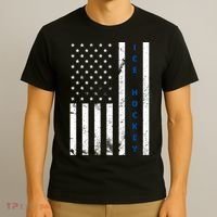 Ice Hockey Proud Usa Flag Vintage Ice Hockey T-Shirt thumb 3