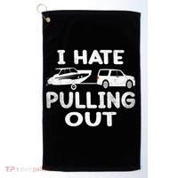 I Hate Pulling Out Retro Boating Boat Captain Cool Gift Golf Towel thumb 0