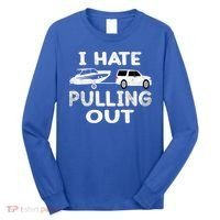 I Hate Pulling Out Retro Boating Boat Captain Cool Gift Long Sleeve Shirt thumb 0