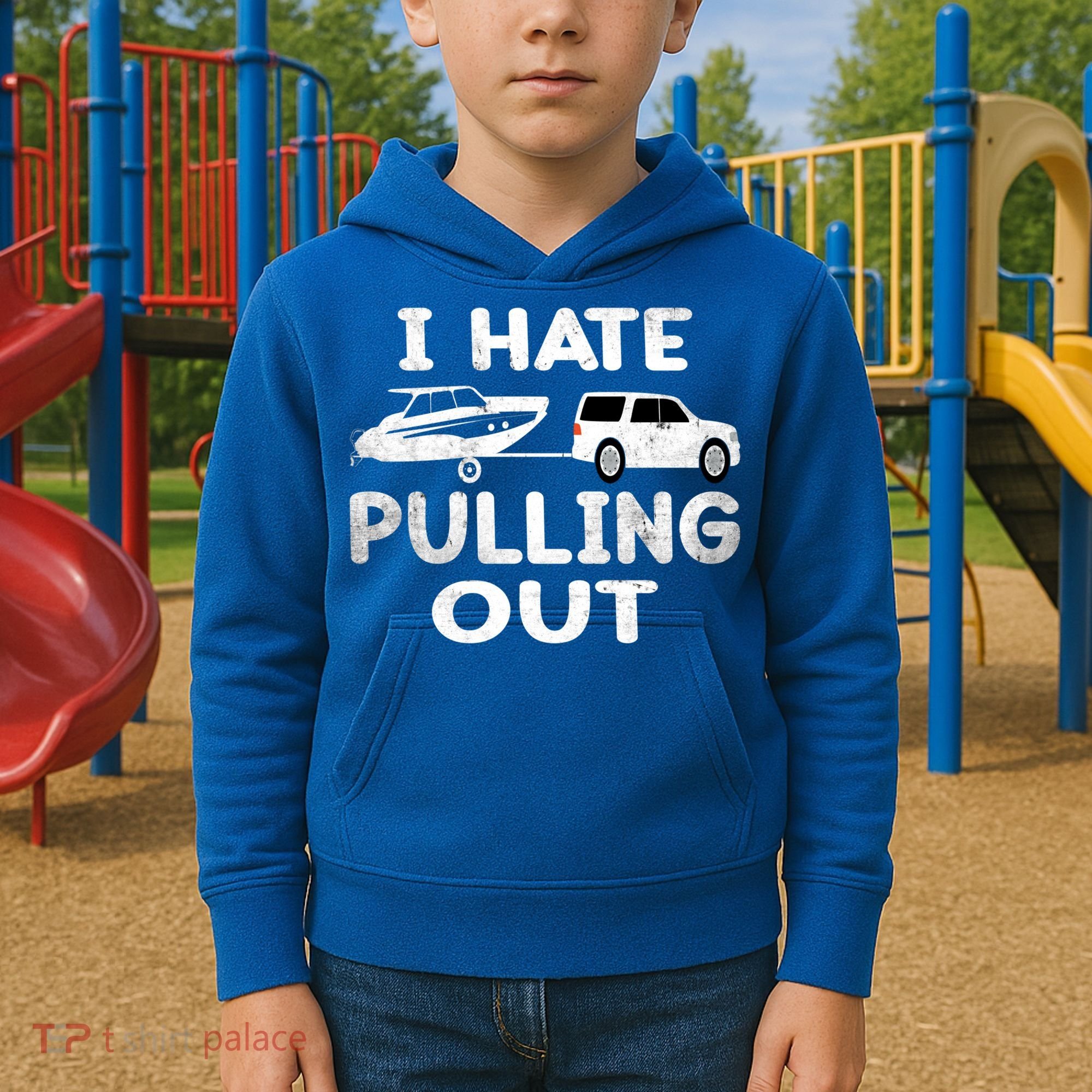 I Hate Pulling Out Retro Boating Boat Captain Cool Gift Kids Hoodie