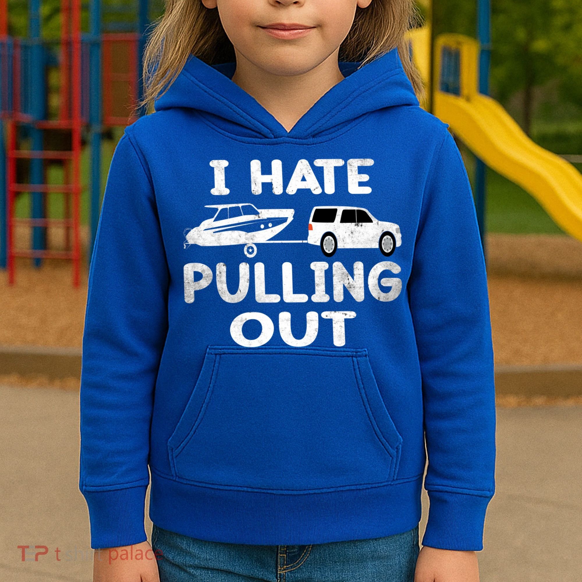 I Hate Pulling Out Retro Boating Boat Captain Cool Gift Kids Hoodie