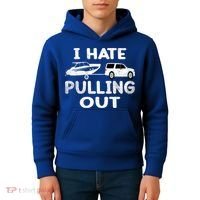 I Hate Pulling Out Retro Boating Boat Captain Cool Gift Kids Hoodie thumb 4