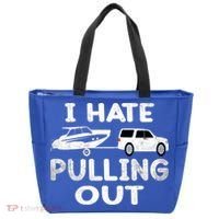 I Hate Pulling Out Retro Boating Boat Captain Cool Gift Tote Bag thumb 0