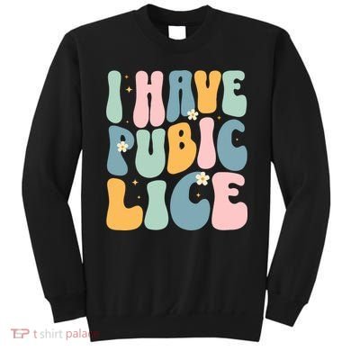 I Have Pubic Lice Funny Offensive Inappropriate Meme Sweatshirt